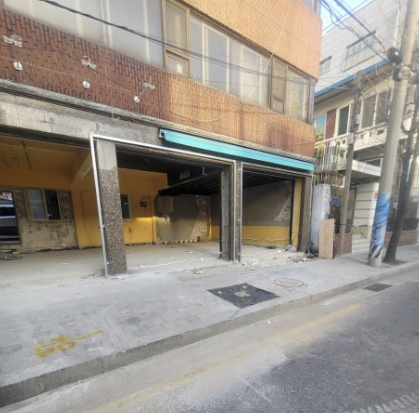 상가 앞 보도블럭 신규 시공 시공 전