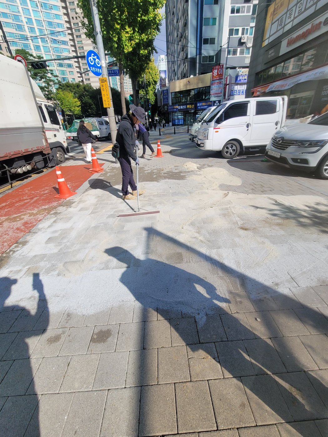 보도블럭시공 완료 현장 1
